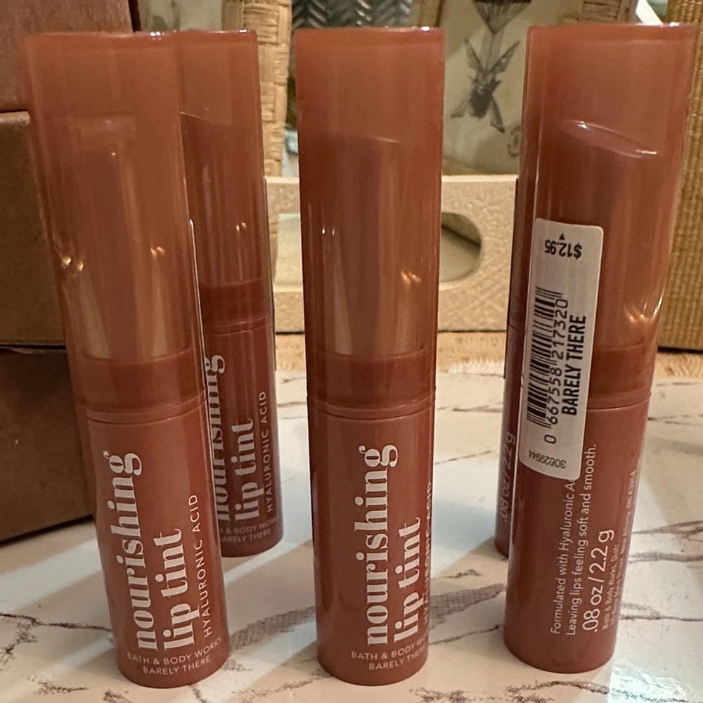 Three boxes , 18 PCs.Nourishing Lip Tint in Barely There,Bath &Body Work.